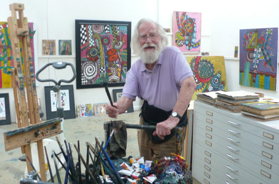alan davie in studio